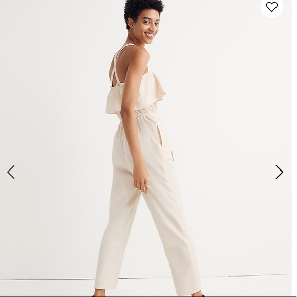 Madewell Pants - NWT Madewell Apron Ruffle Jumpsuit L